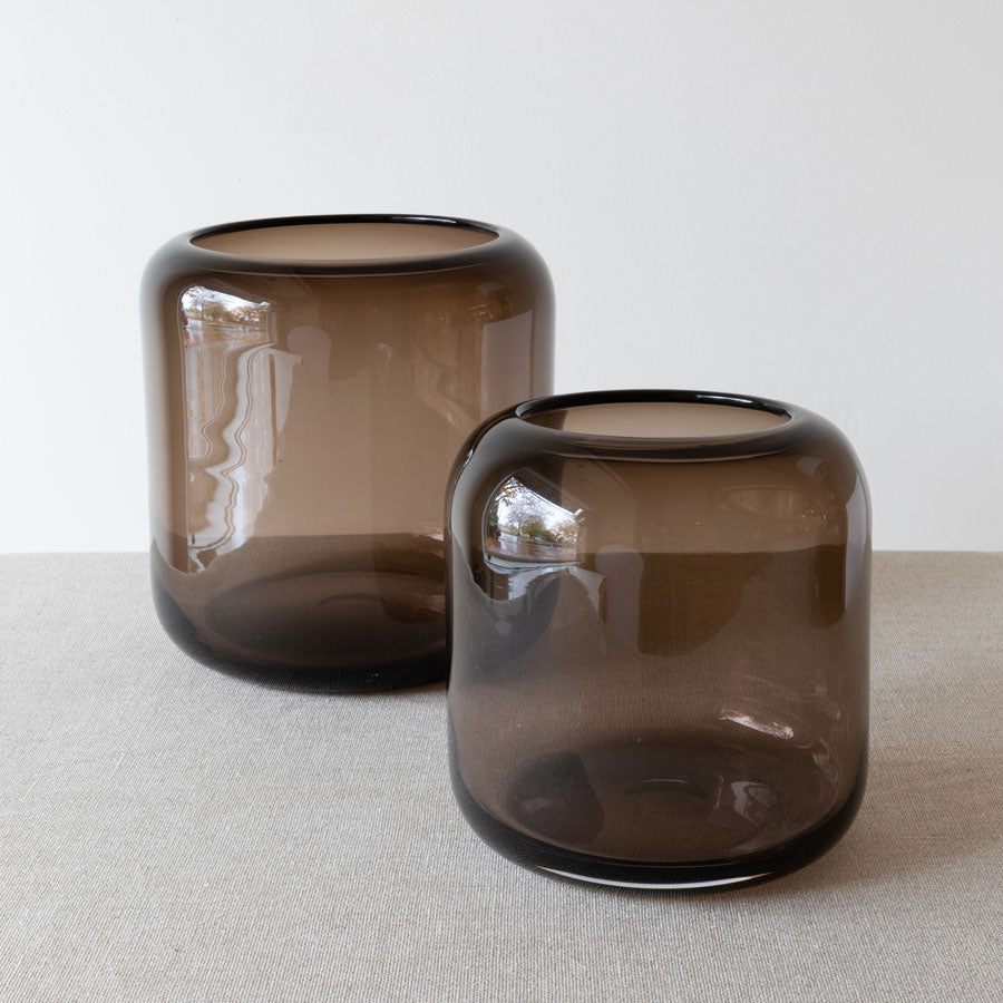 Mazurka Vases in Smokey Brown