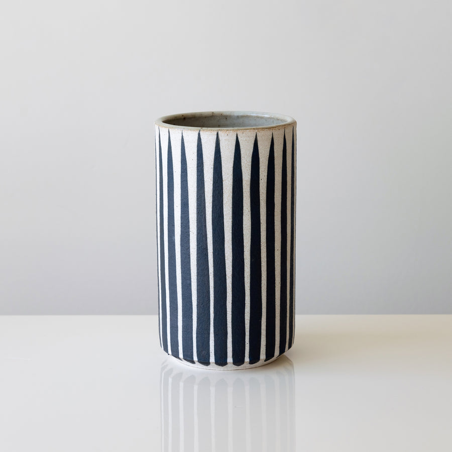 Indigo Stripe Vase