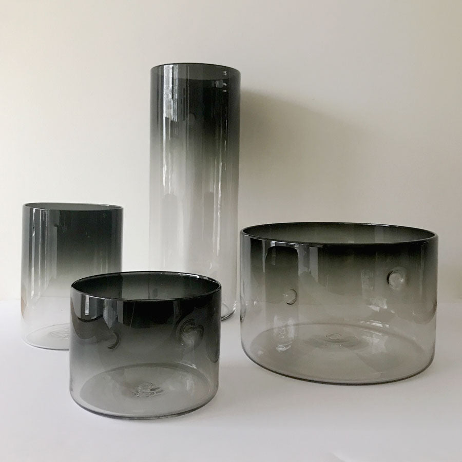 Dimple Vases in Smoke