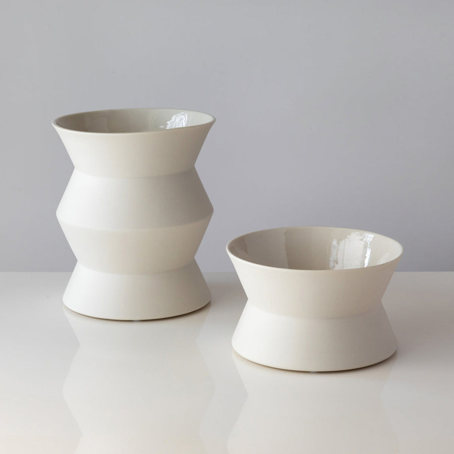 Zig Zag Vases in White