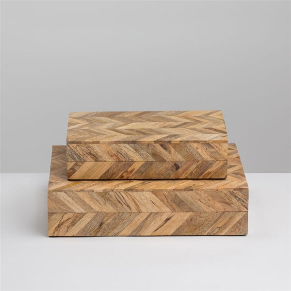 Chevron Wood Boxes