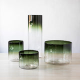 Dimple Vases in Moss Green