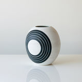 Indigo Round Rings Vase